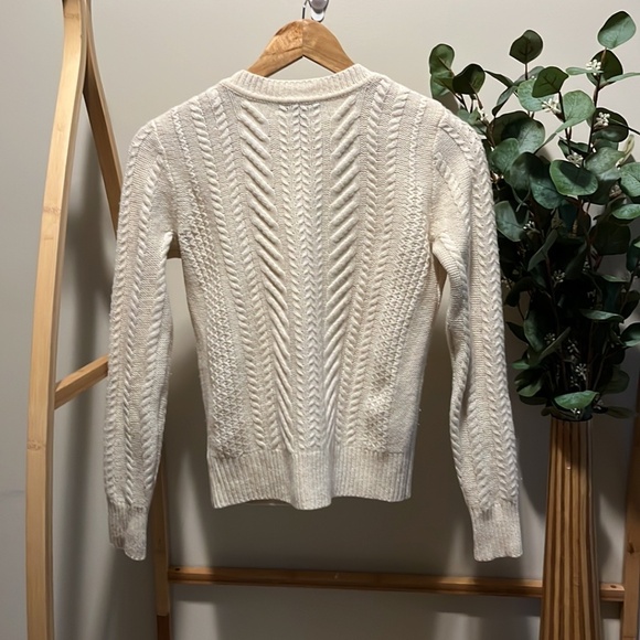 J. Crew 100% Wool Cream Long Sleeve Sweater - Picture 4 of 4